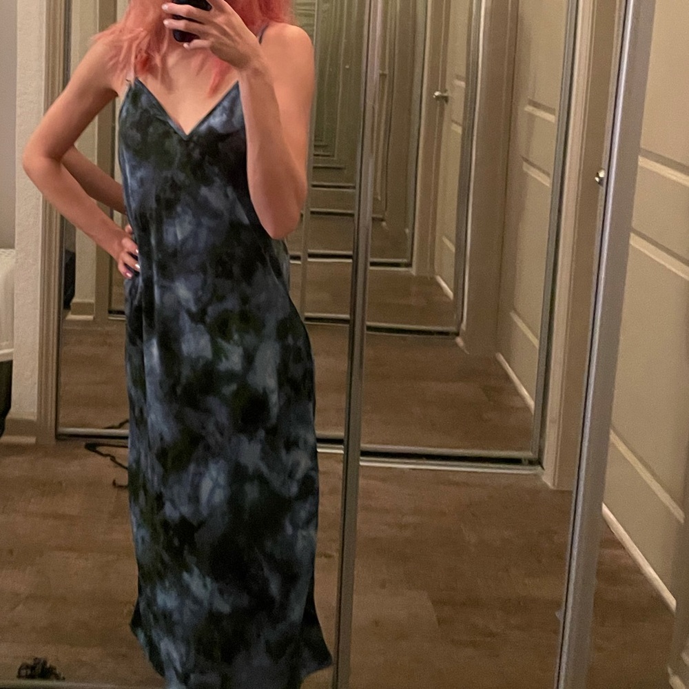 Blue and Green marble dress